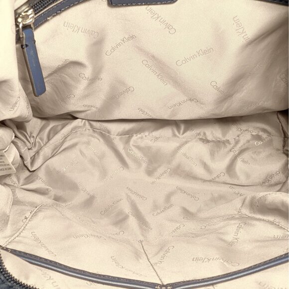 Calvin Klein Large Belfast Blue Nylon Organizer Buckle Zip Tote - Picture 8 of 11